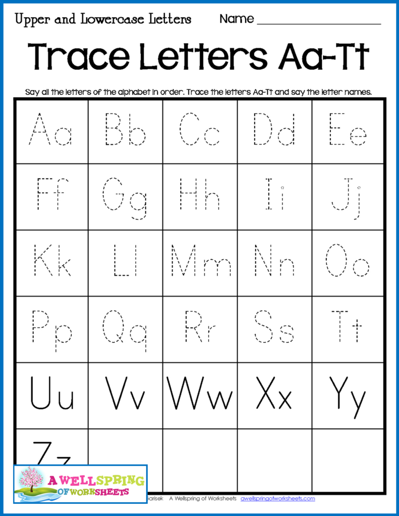 Capital And Lowercase Letters Tracing Worksheets 