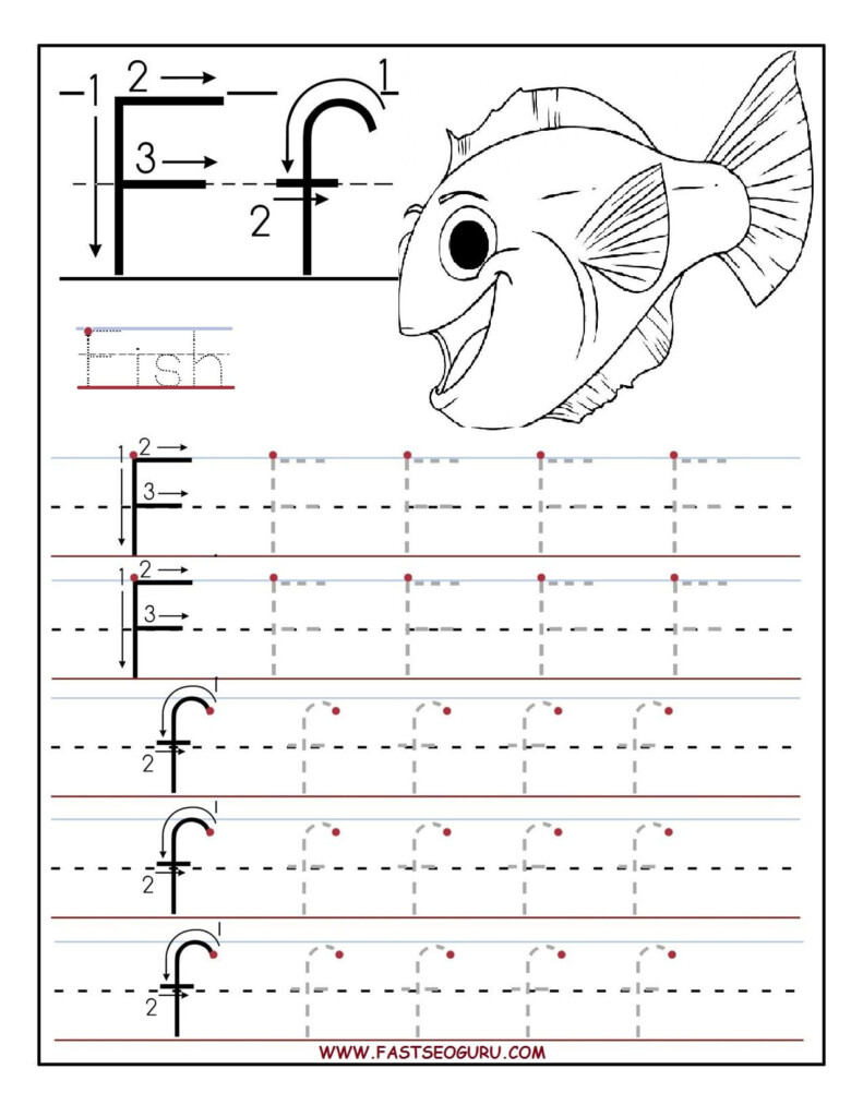 F Letter Tracing AlphabetWorksheetsFree