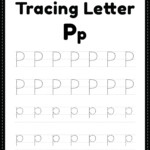 Free Printable PDF Tracing Letter P Alphabet Worksheet PDF