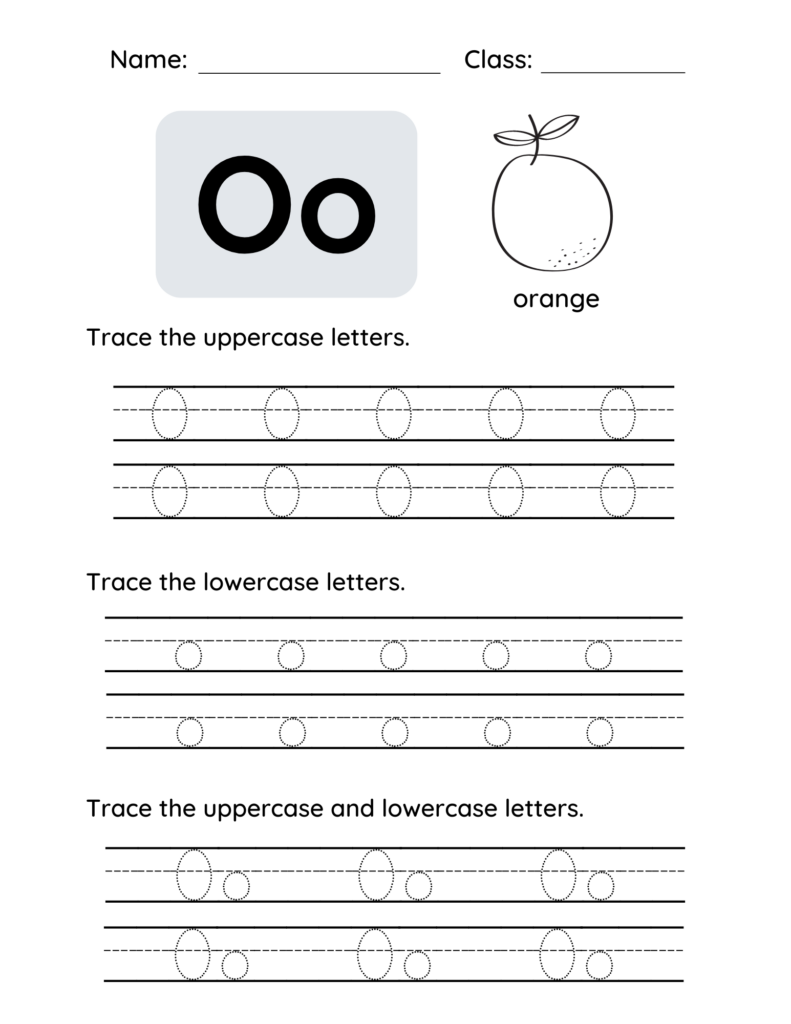 Free Tracing Letter O Printable PDF Trace The Letter O