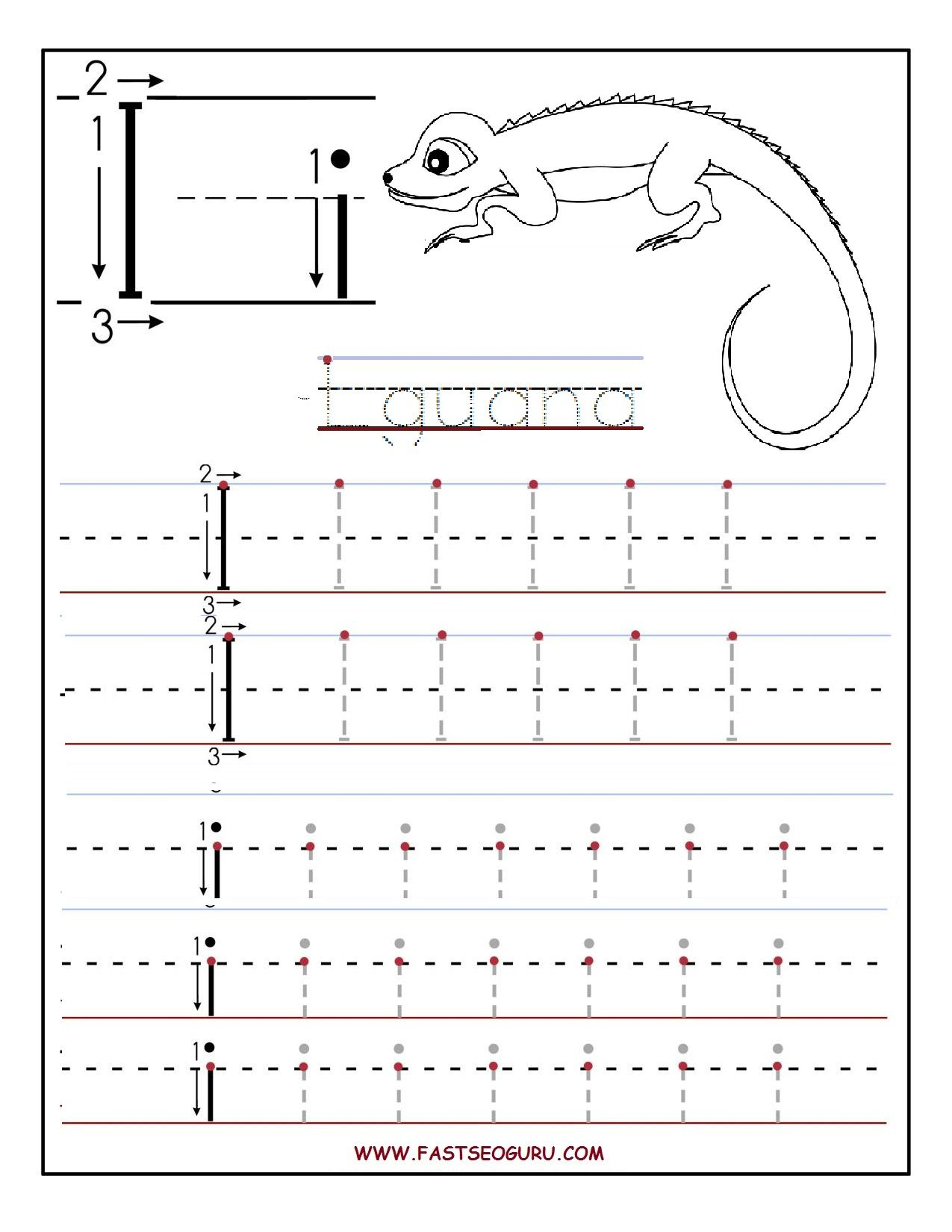 I Tracing Worksheet AlphabetWorksheetsFree I Tracing Worksheet AlphabetWorksheetsFree