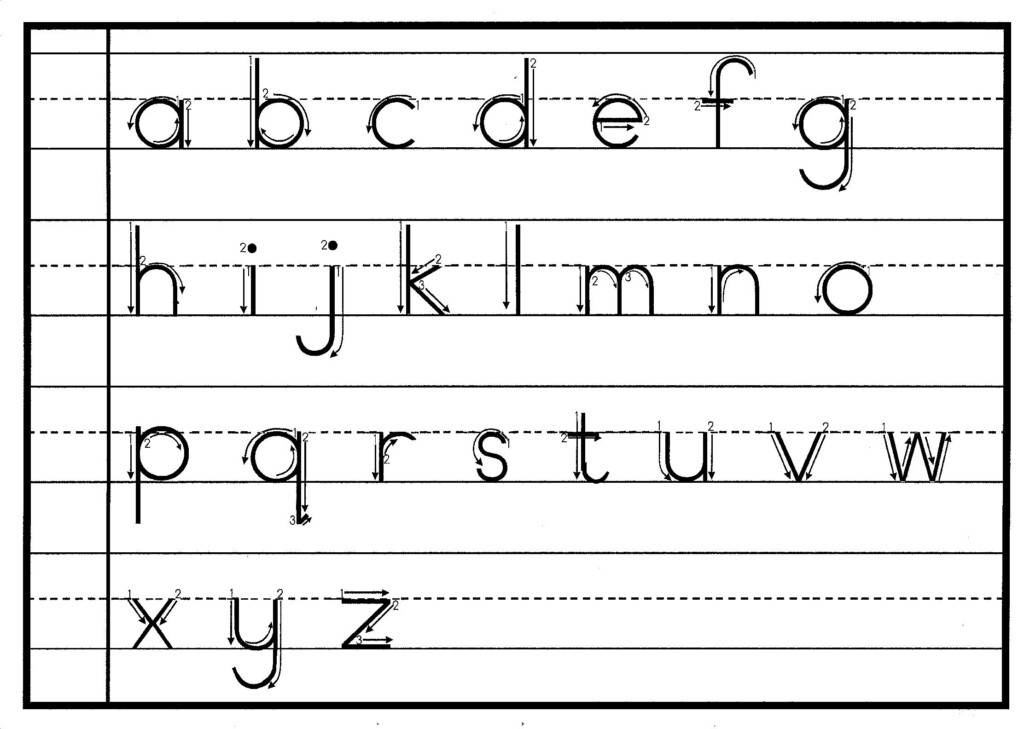 Tracing Letters With Directional Arrows Font TracingLettersWorksheets