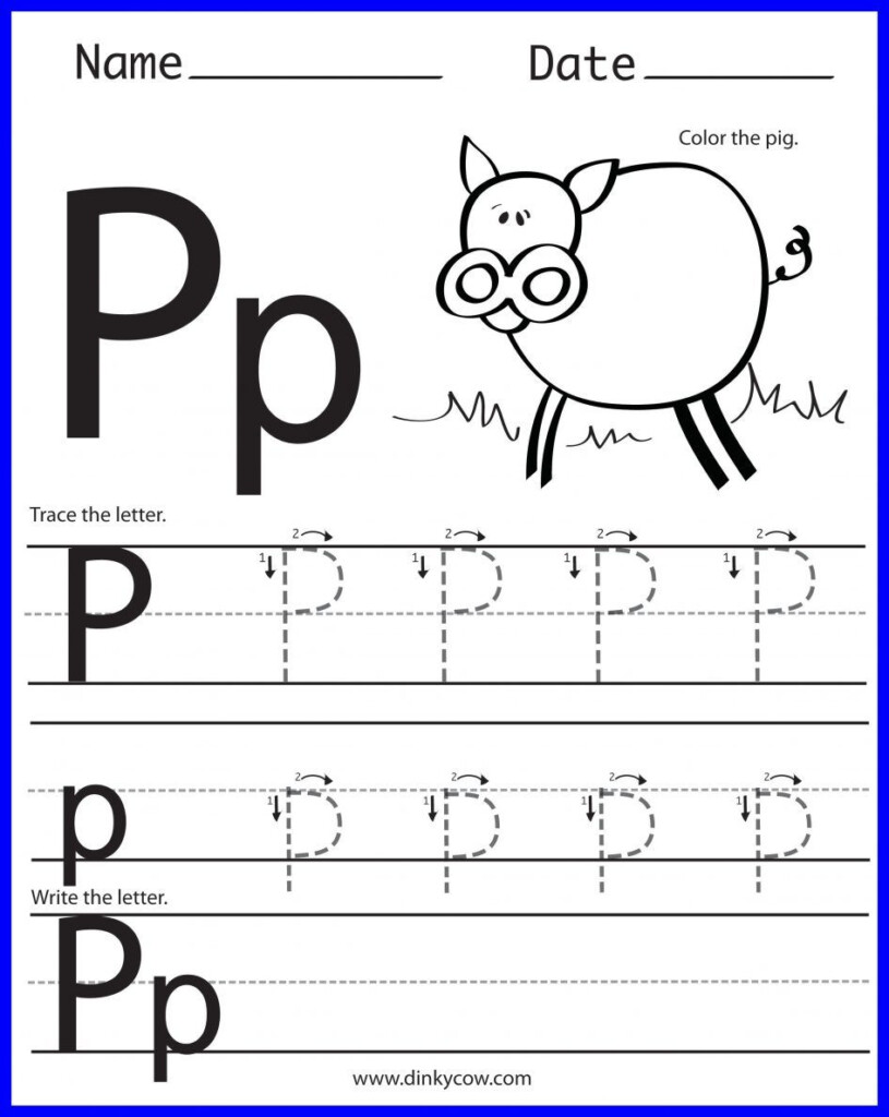 Tracing P Worksheets AlphabetWorksheetsFree