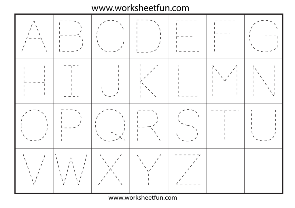 Tracing Uppercase Letters Printable Worksheets 